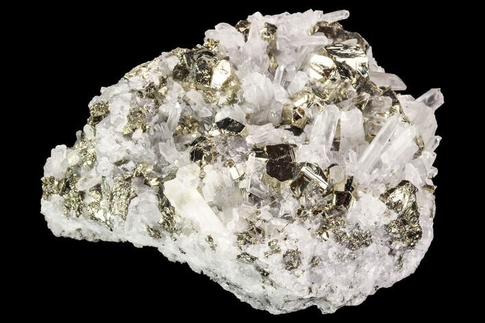 Quartz and Pyrite Crystal Cluster - Peru #99680